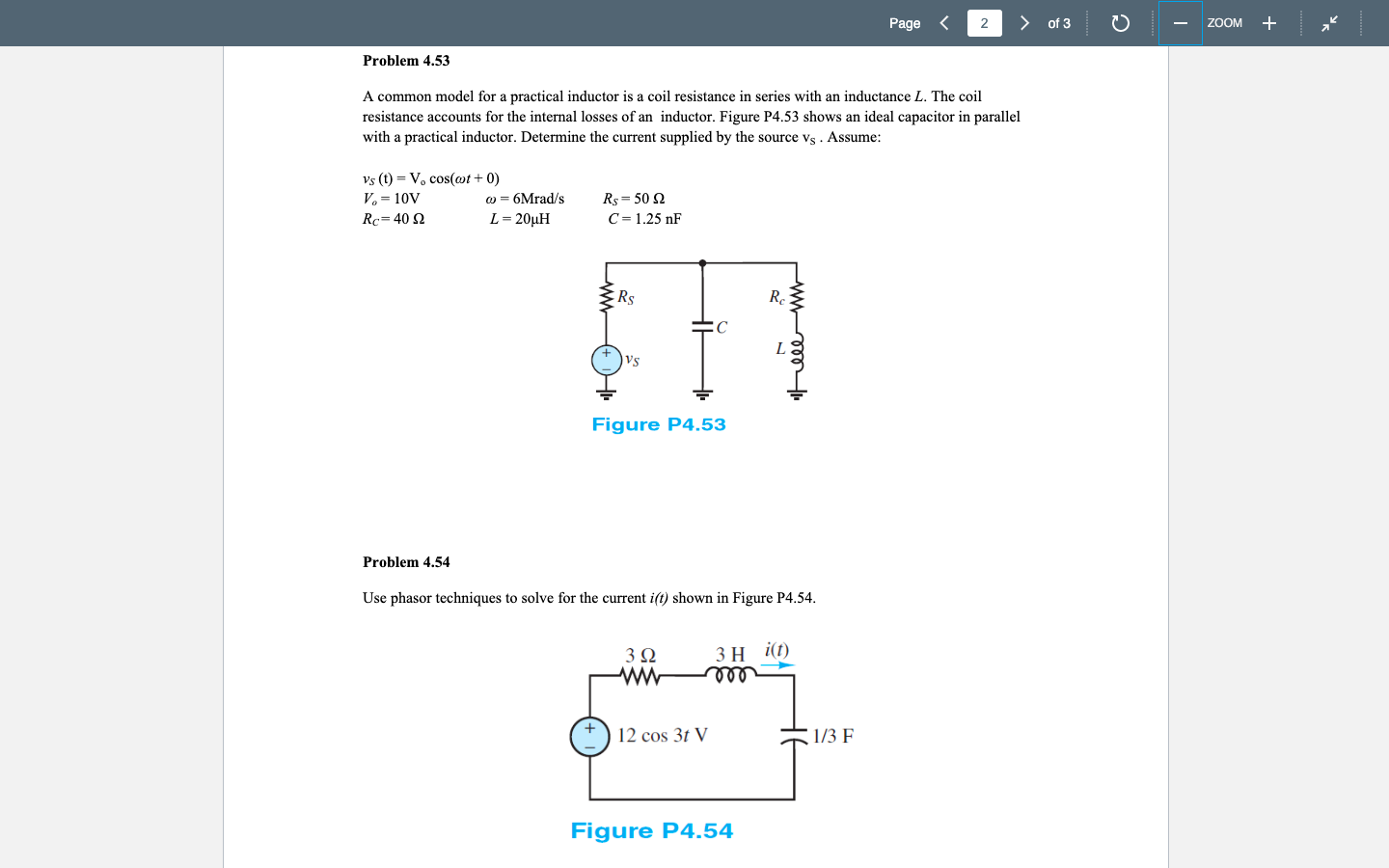 Solved A common model for a practical inductor is a coil