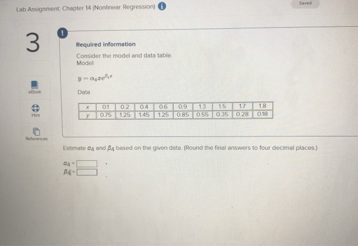 Solved Saved Lab Assignment Chapter 14 (Nonlinear | Chegg.com