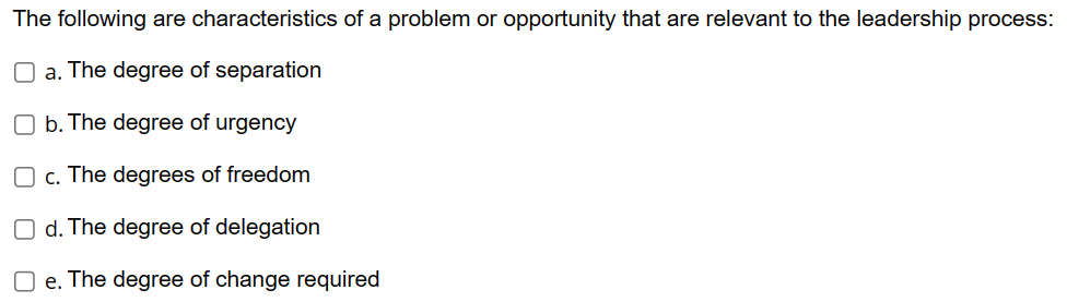 characteristics of the problem solving model include all of the following except