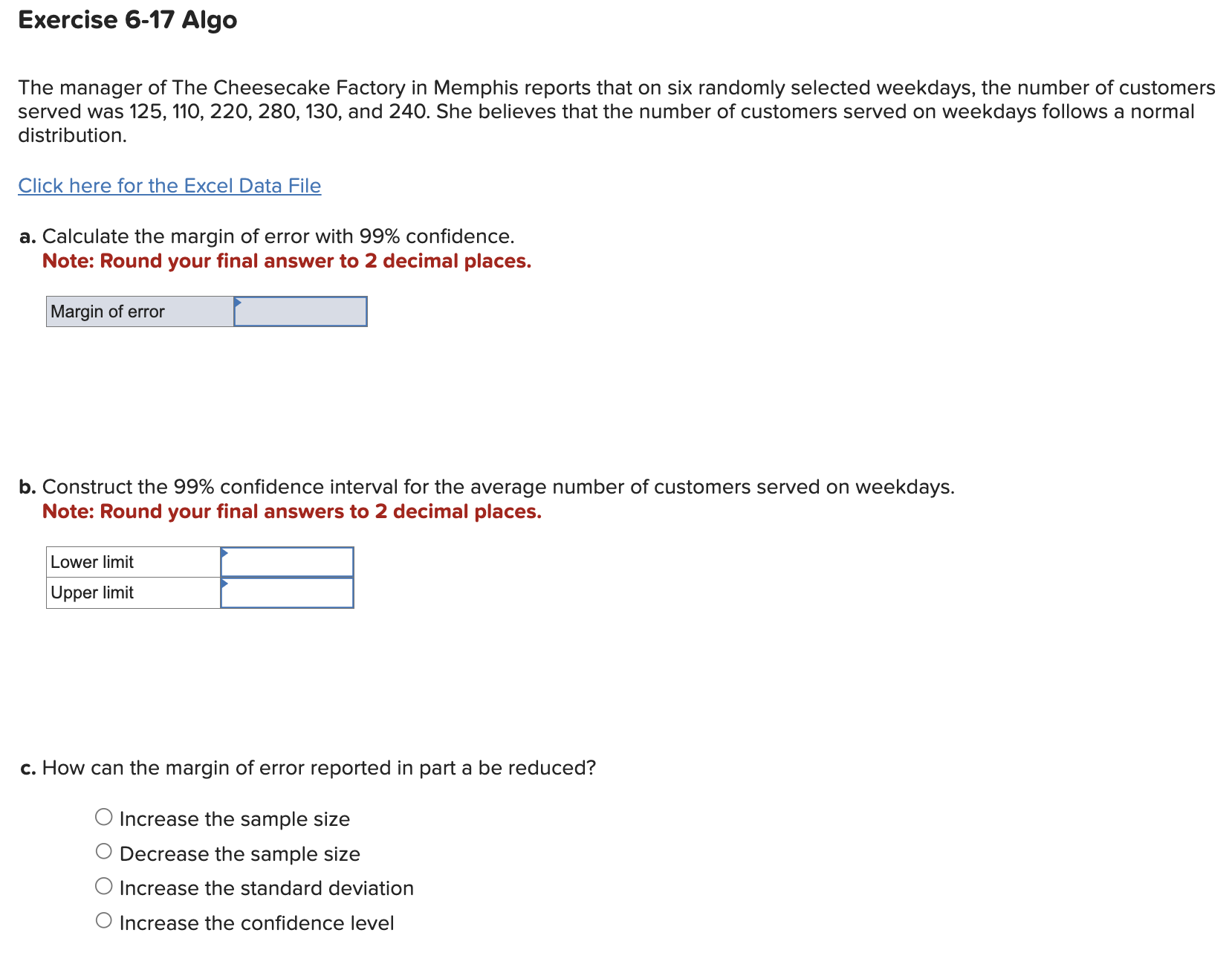 Solved The manager of The Cheesecake Factory in Memphis