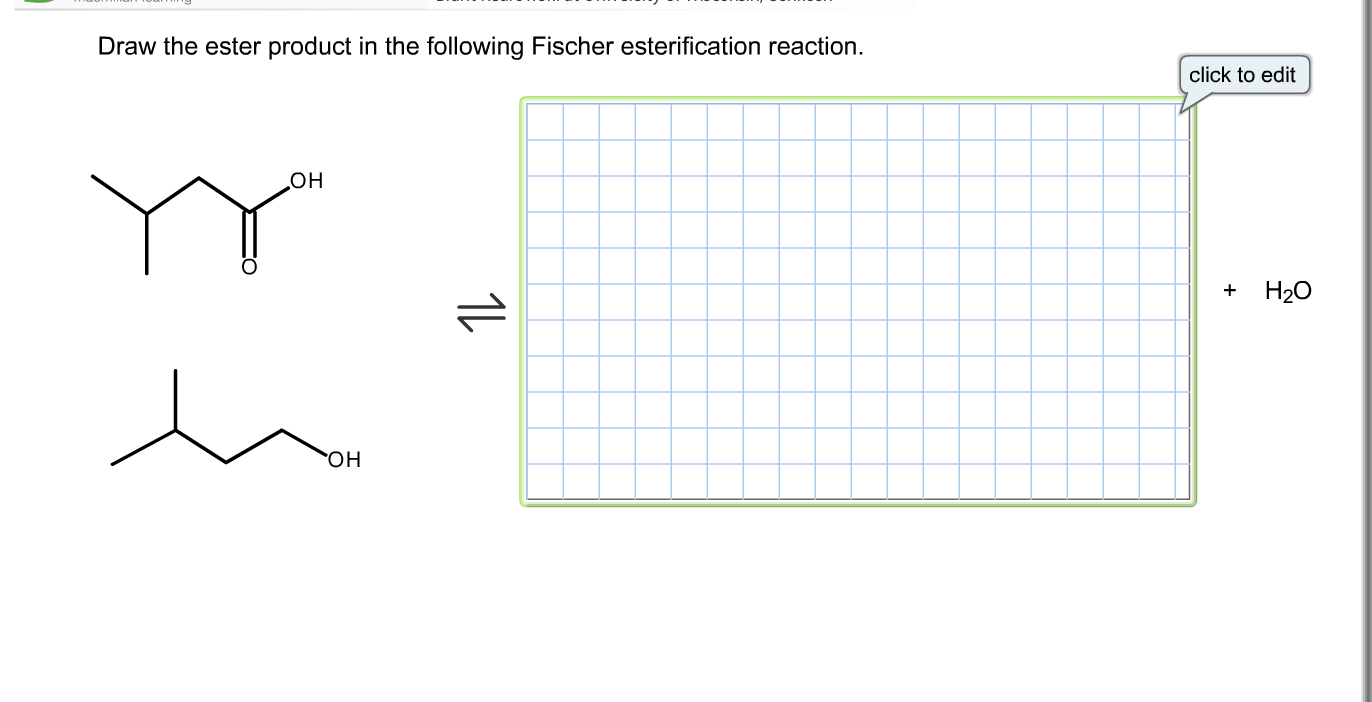 Solved Draw the ester product in the following Fischer | Chegg.com