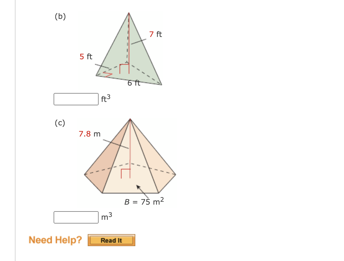 Solved (b) ft3 (c) | Chegg.com