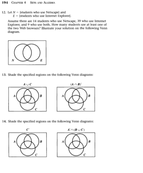 Solved SECTION 4.3 Exercises 1. Shade the specified regions | Chegg.com