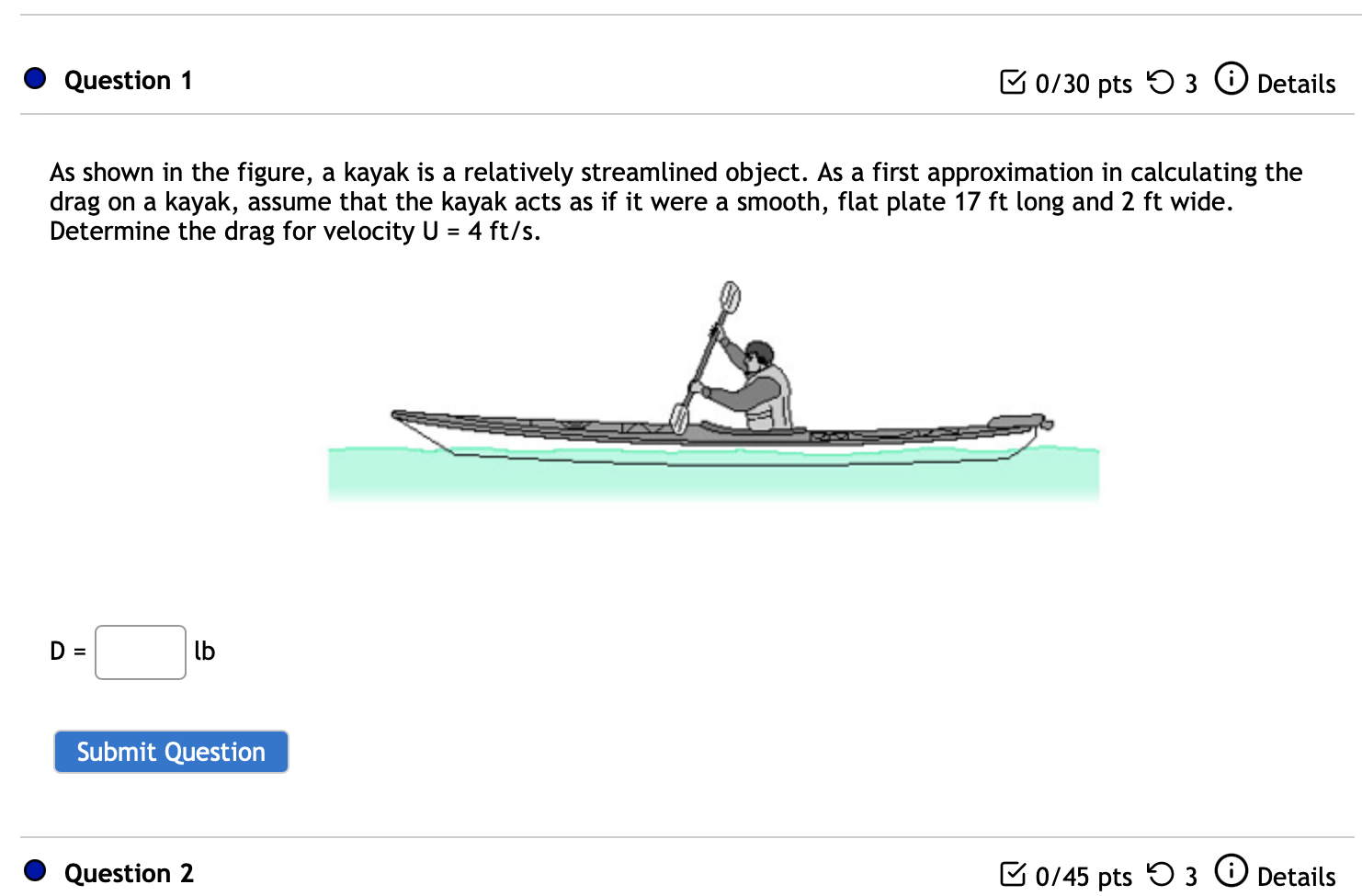 Solved As shown in the figure, a kayak is a relatively | Chegg.com