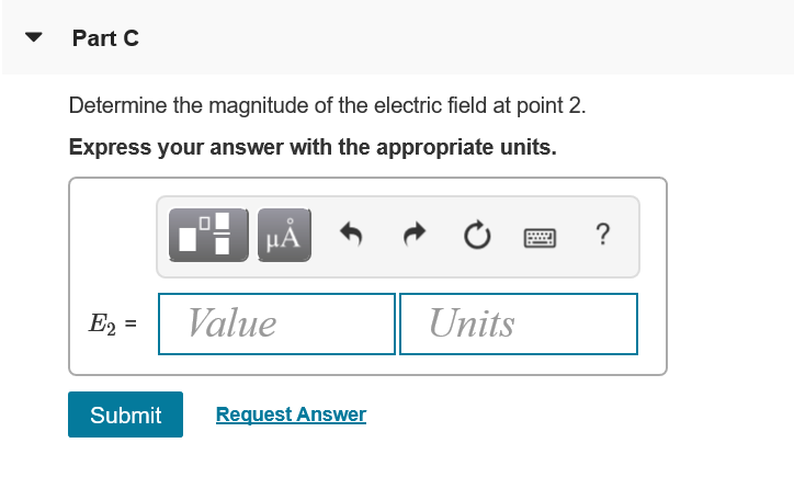 Solved Part A Determine the magnitude of the electric field | Chegg.com