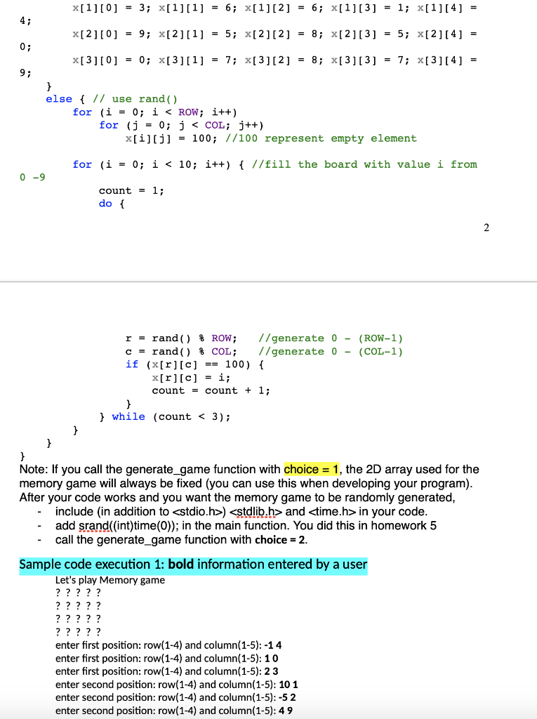 Solved Problem 2 (40 points) Interactive Memory game A