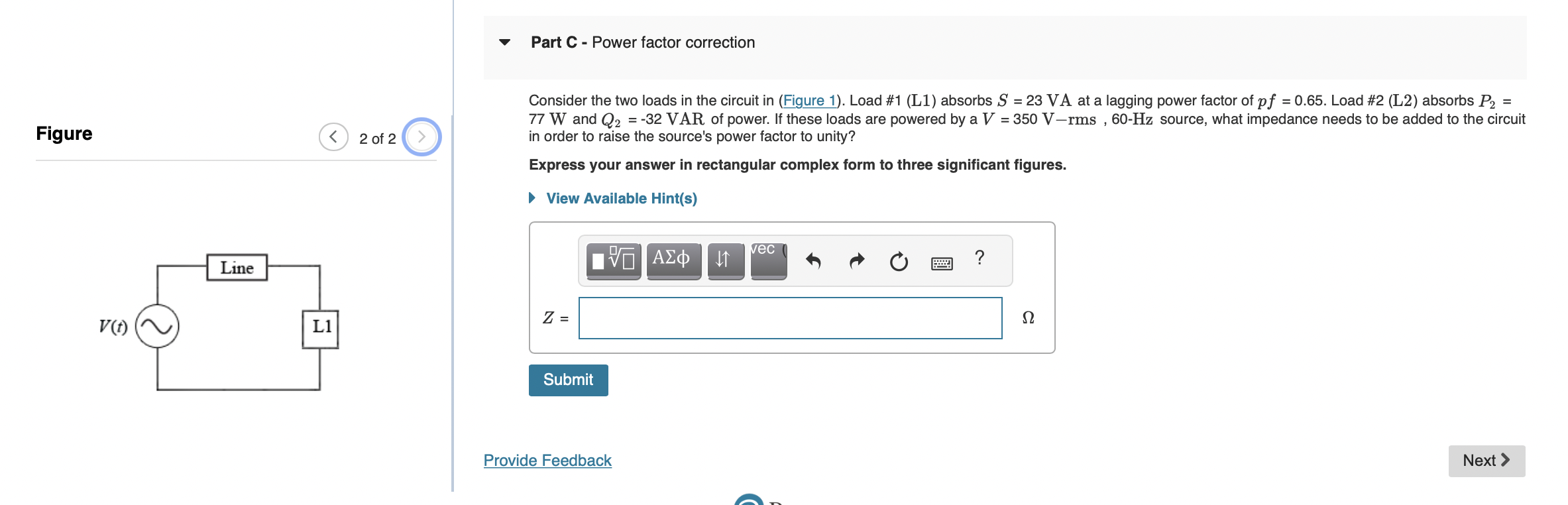 Solved A Review Constants Part A - Power And Power Factor | Chegg.com