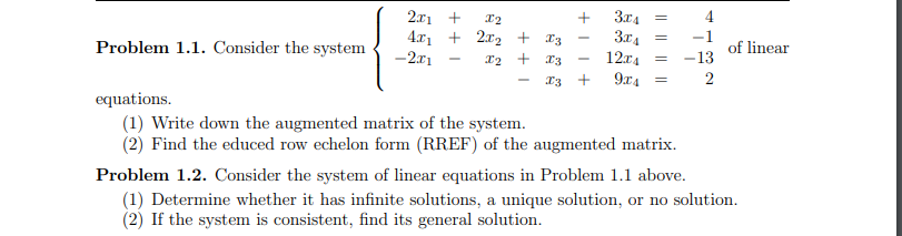 Solved Problem 1.1. Consider The System | Chegg.com