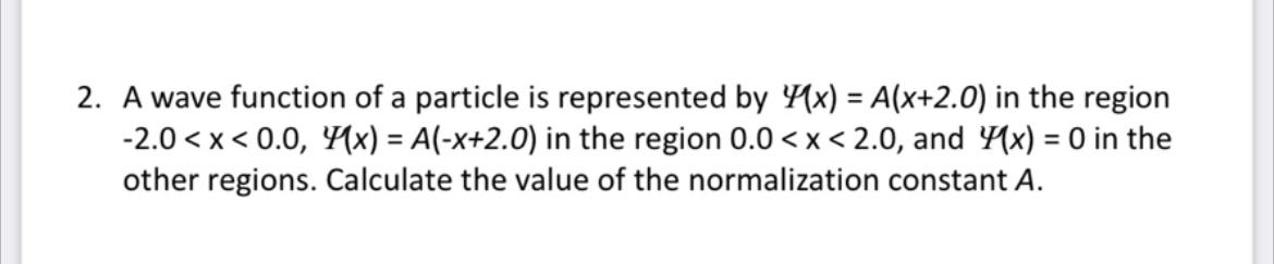 Solved 2. A wave function of a particle is represented by | Chegg.com