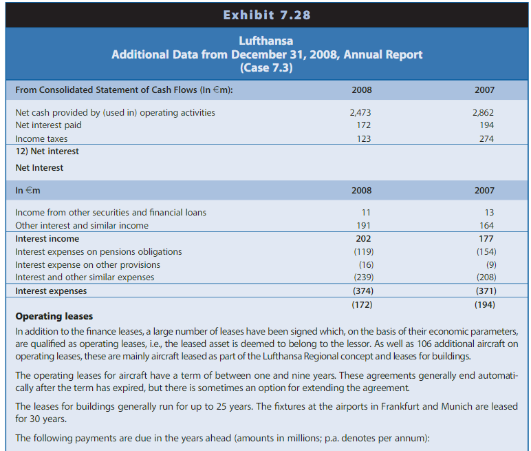 Solved Case 7.3 Please answer Section (2): (a) as reported