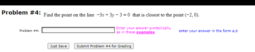 Solved Problem 4 Find The Point On The Line 3x 3y 3 0 Chegg Solved Problem 4 Find The Point On The Line 3x 3y 3 0 Chegg