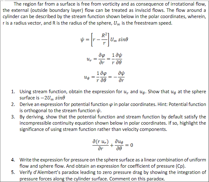 The region far from a surface is free from vorticity | Chegg.com