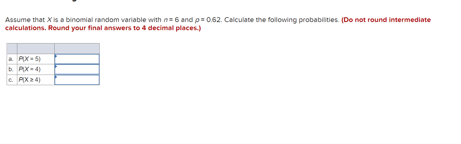 Solved Assume that X is a binomial random variable with n = | Chegg.com