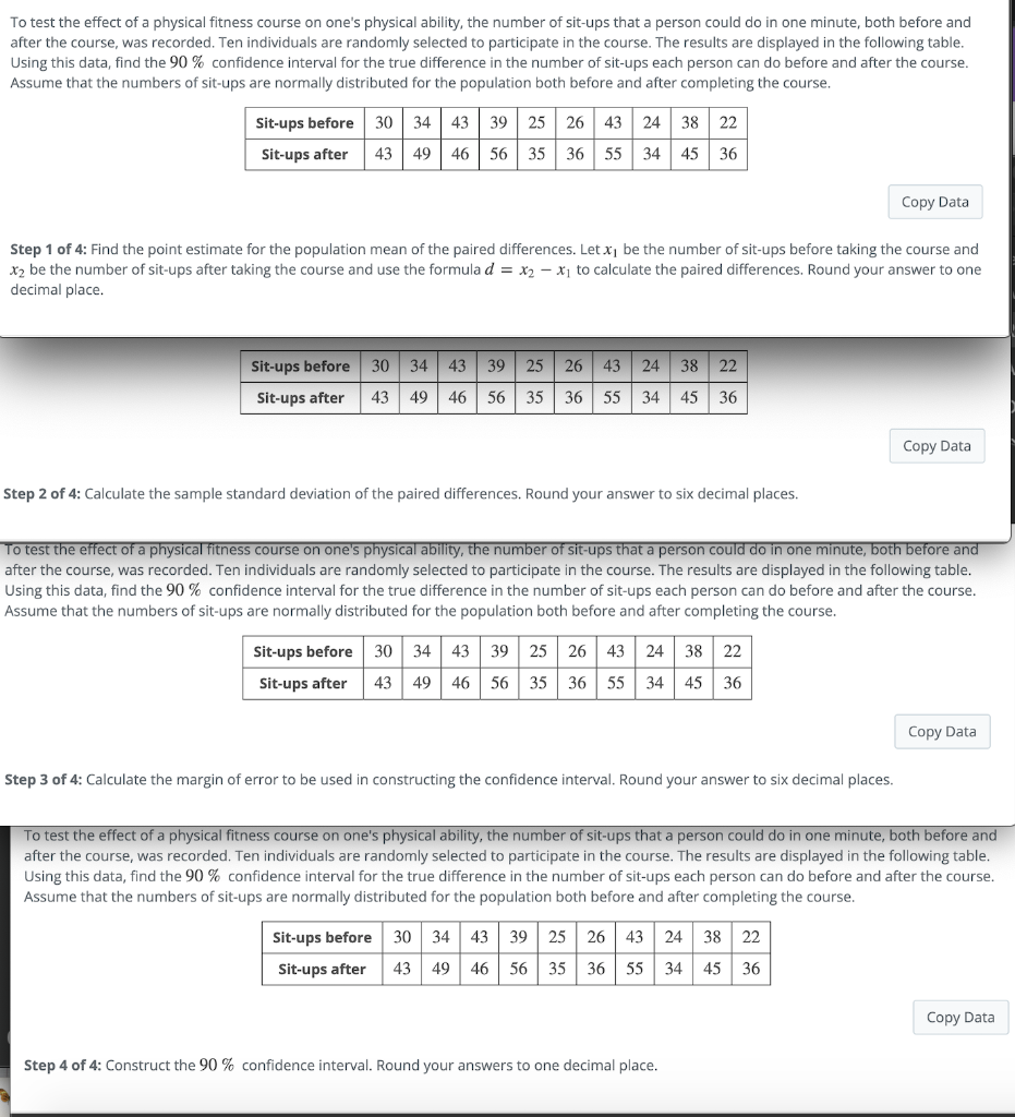 Solved To test the effect of a physical fitness course on | Chegg.com