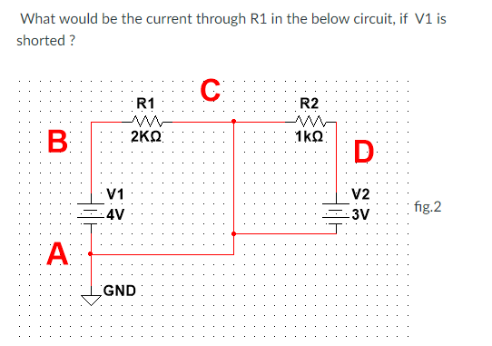 Solved What would be the current through R1 in the below | Chegg.com