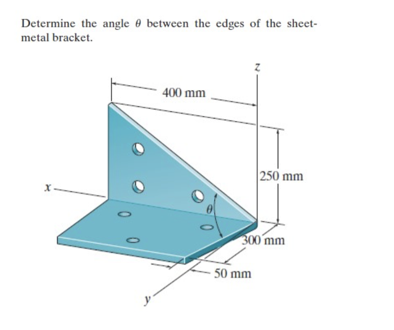 Solved Determine the angle 0 between the edges of the sheet- | Chegg.com