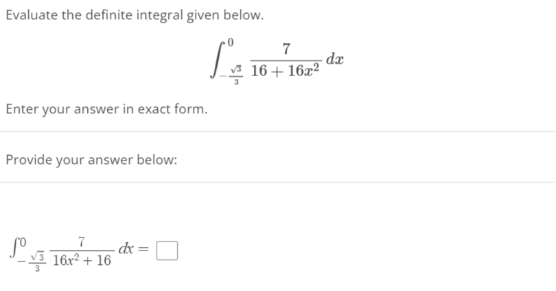 Solved Evaluate the definite integral given below. | Chegg.com