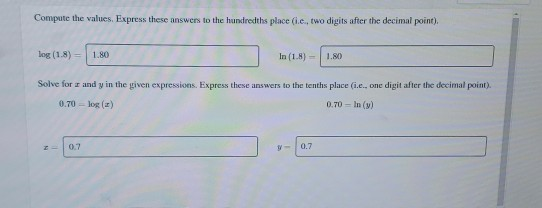 Solved Compute The Values. Express These Answers To The | Chegg.com