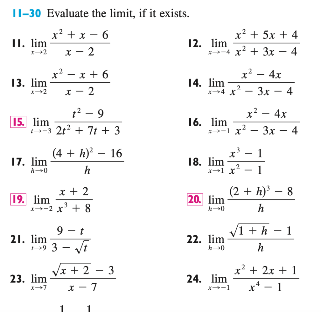 evaluate lim x → 2 x2 5x 6 x2 4