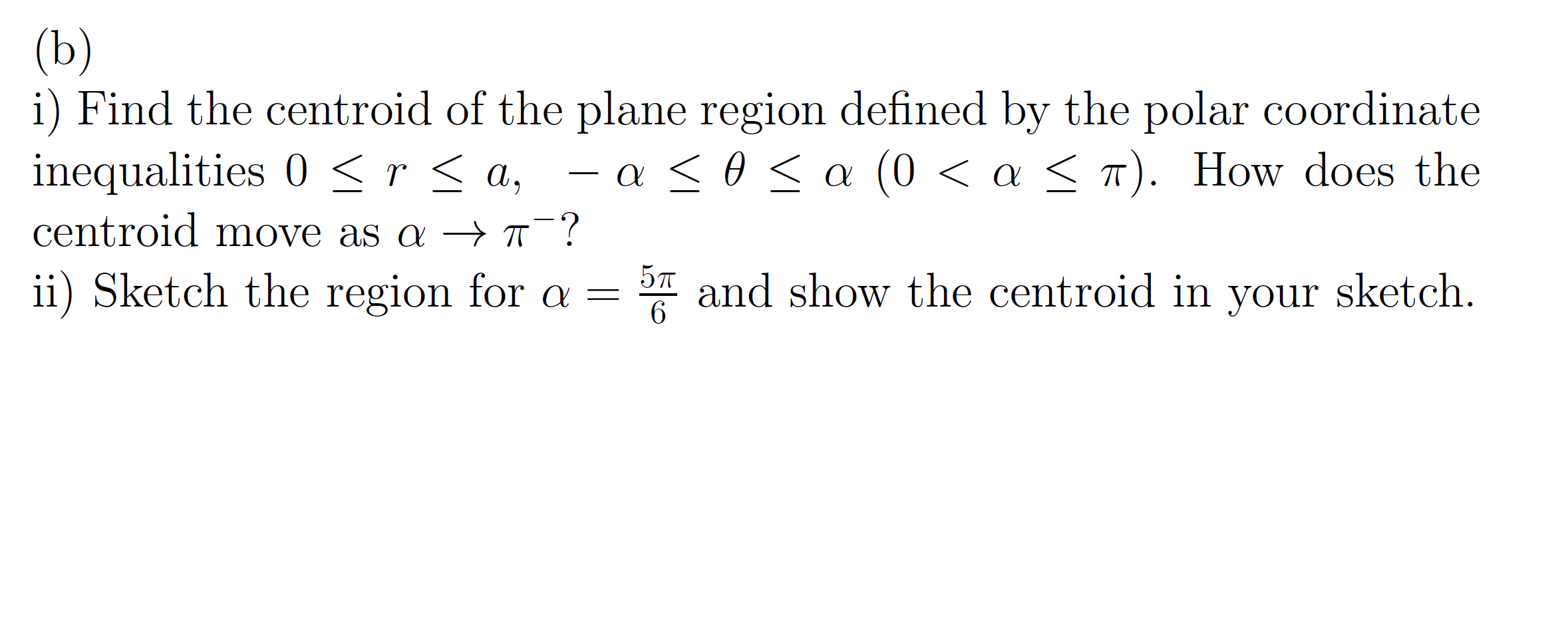 Solved i) Find the centroid of the plane region defined by | Chegg.com