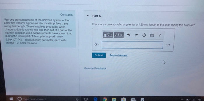 Solved Constants PartA Neurons are components of the nervous | Chegg.com