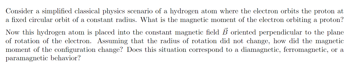 Solved Consider A Simplified Classical Physics Scenario Of A | Chegg.com