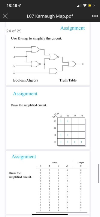 Solved In all the Karnaugh map problems of this assignment