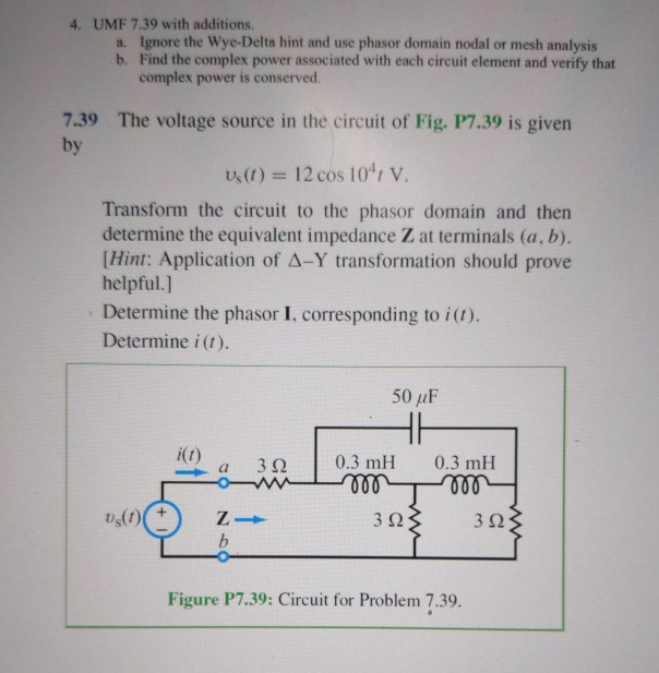 Solved 4 Umf 7 39 With Additions A Ignore The Wye Delta Chegg Solved 4 Umf 7 39 With Additions A Ignore The Wye Delta Chegg