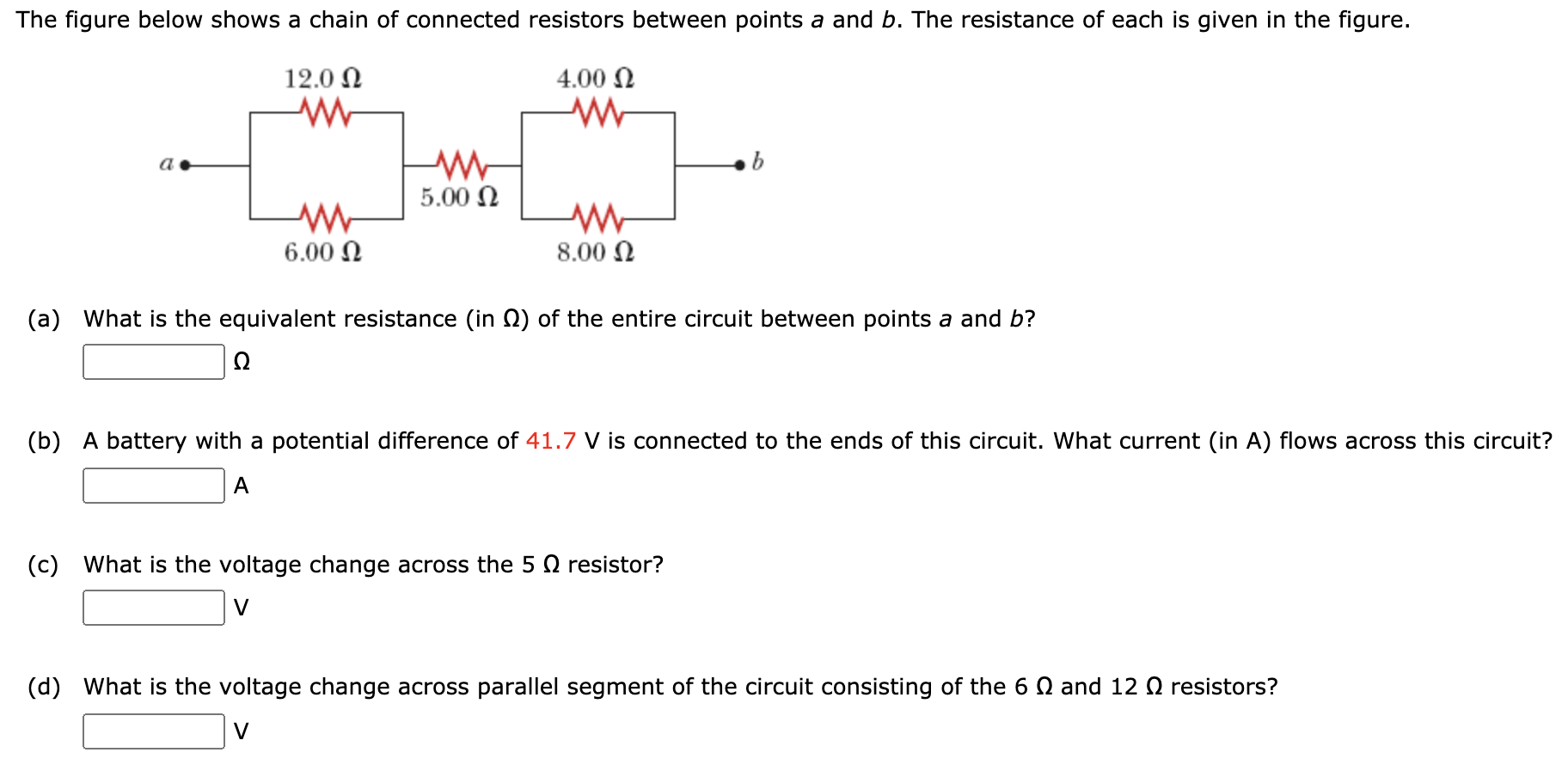 Solved The figure below shows a chain of connected resistors | Chegg.com