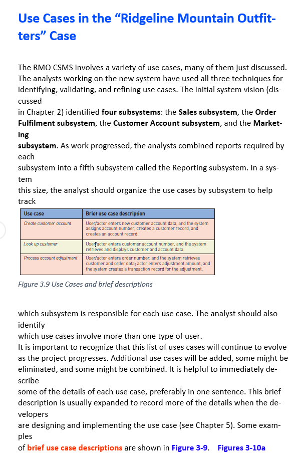 Solved Use Cases in the 