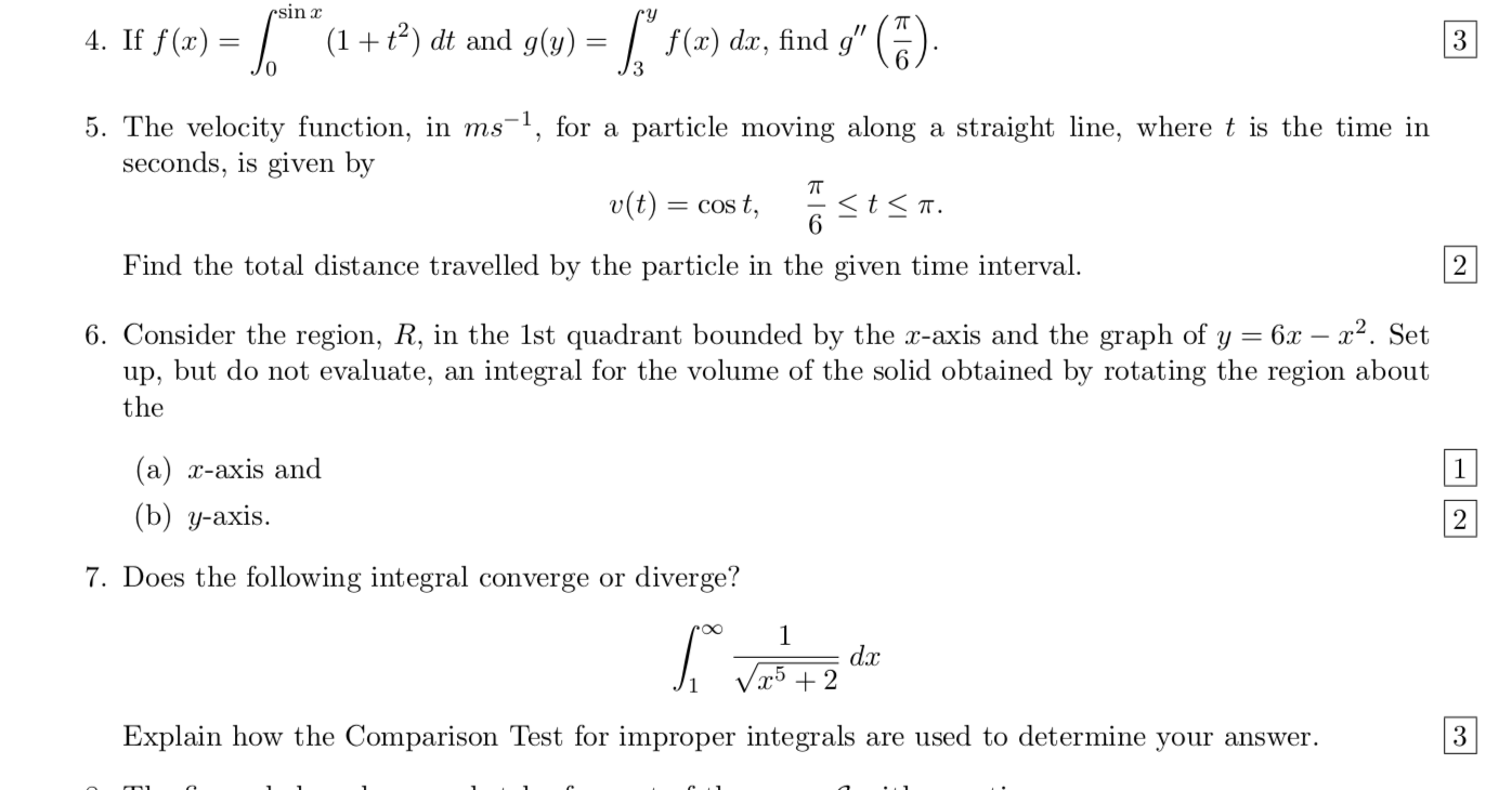 Solved 7 1 4 If F X 1 1 Tº Dt And G U F X Chegg Com