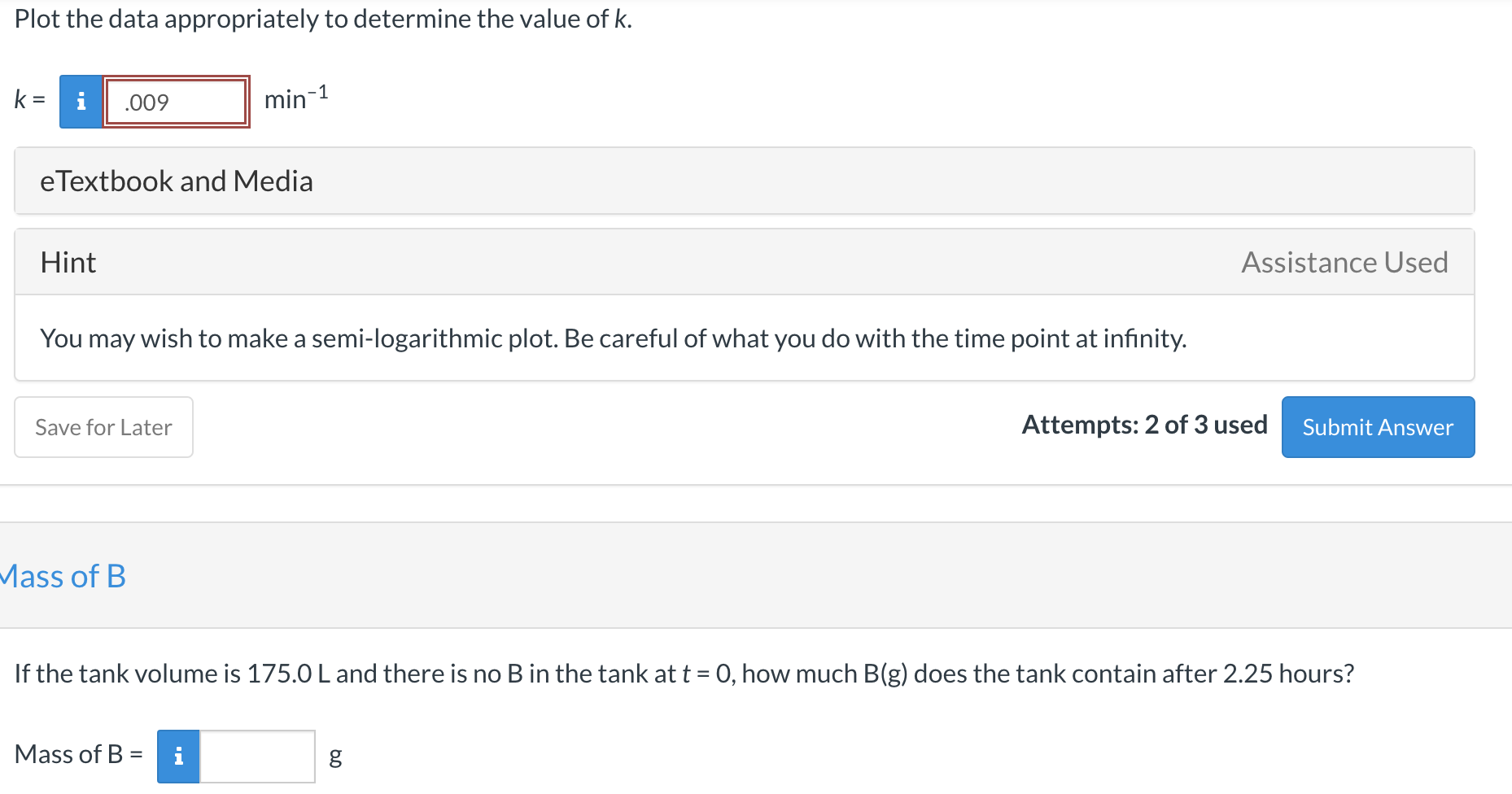 Solved A chemical reaction A→B is carried out in a closed | Chegg.com