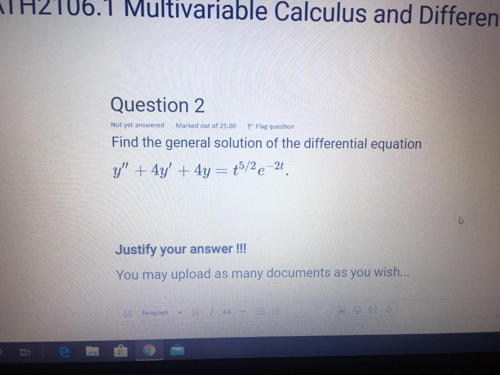 Solved TH2106.1 Multivariable Calculus and Differen Question | Chegg.com