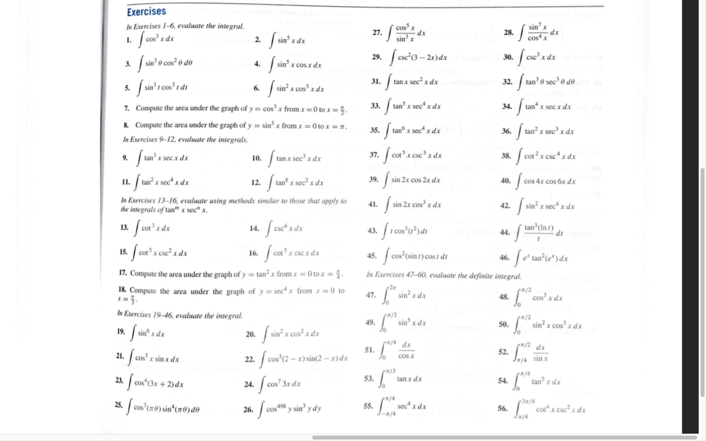 Solved Exercises In Exercises 1 6 Evaluate The Integral Chegg Com