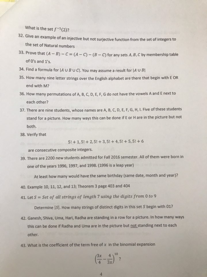 Solved What is the set f-(2)? 32. Give an example of an | Chegg.com
