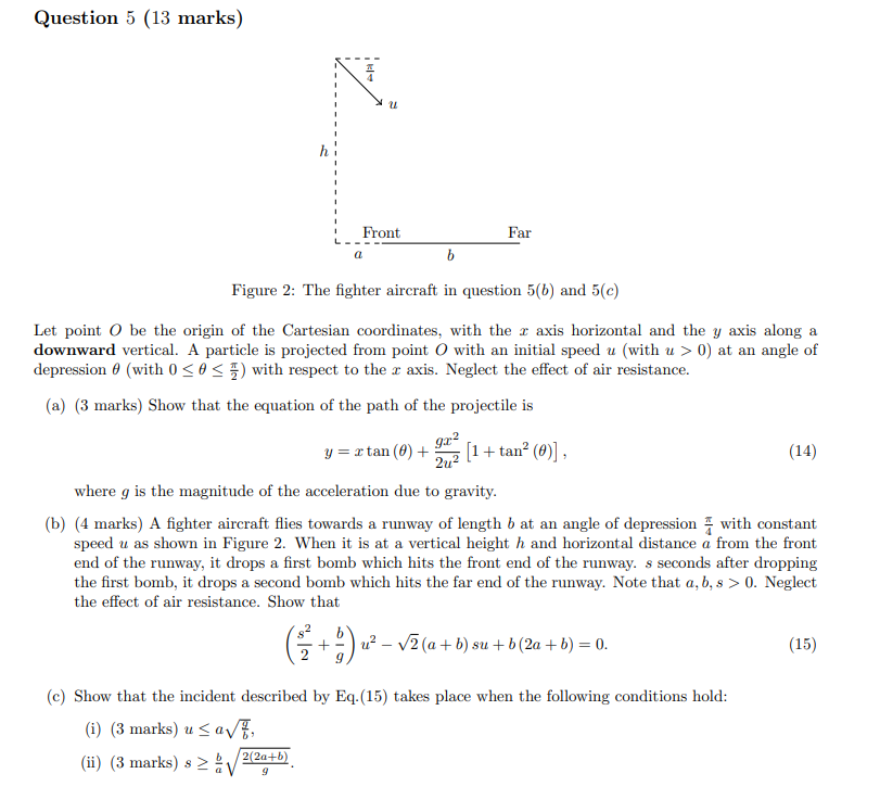 Solved Question 5 (13 ﻿marks)Figure 2: The fighter aircraft | Chegg.com