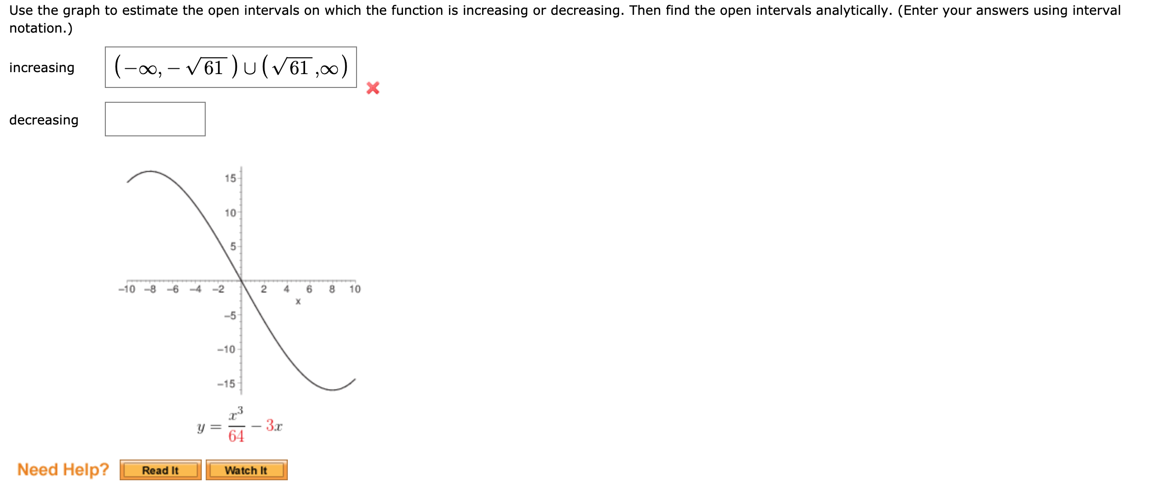 Solved Use the graph to estimate the open intervals on which | Chegg.com