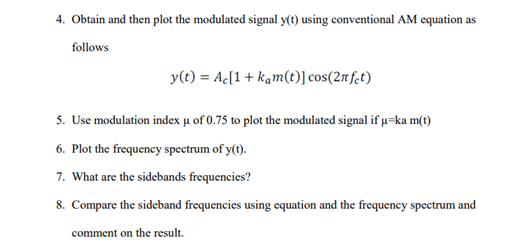 Solved A message signal having an amplitude of 2 V and a | Chegg.com