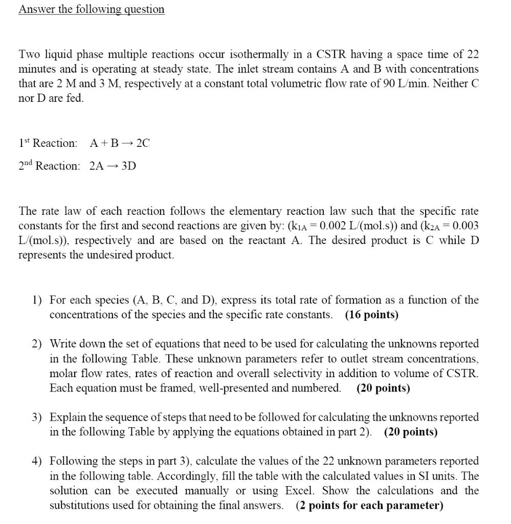 Solved Answer the following question Two liquid phase | Chegg.com