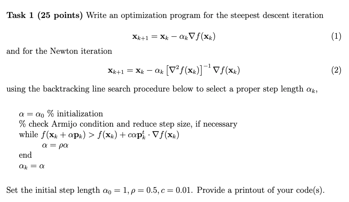Task 1 (25 points) Write an optimization program for | Chegg.com