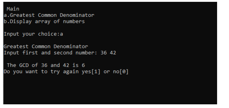 Solved 1. Make a program that implements functions. Display | Chegg.com