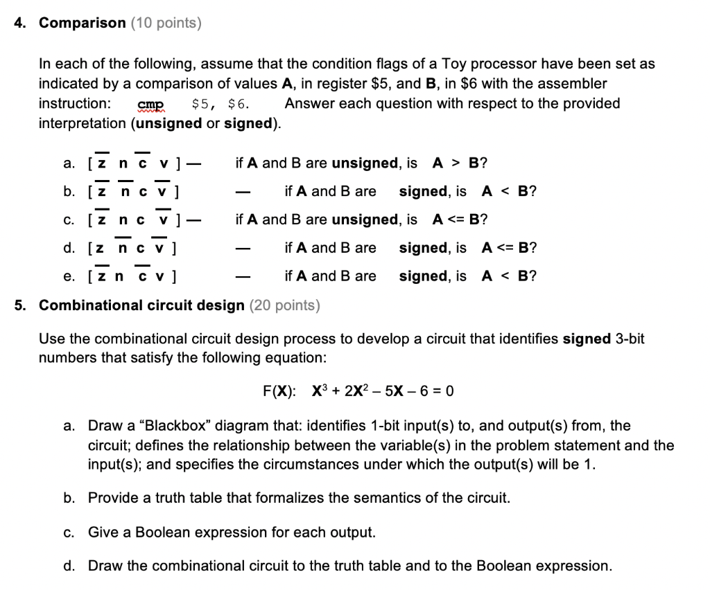 3 Boolean Arithmetic Points Consider The Num Chegg Com