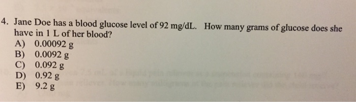 solved-jane-doe-has-a-blood-glucose-level-of-92-mg-dl-how-chegg