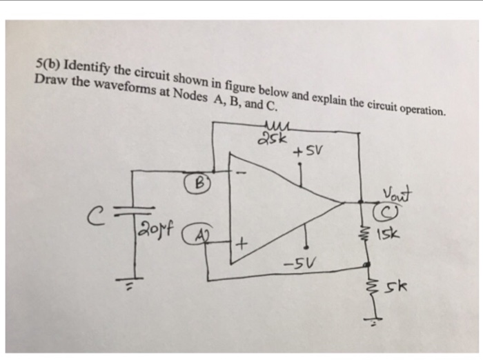 Solved 5(b Identify the circuit shown in figure below and | Chegg.com
