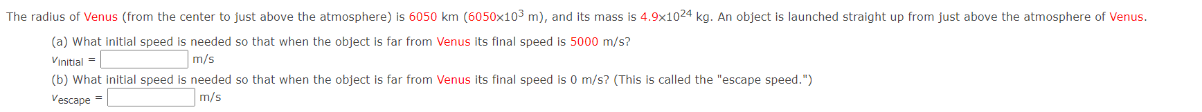 Solved (a) What initial speed is needed so that when the | Chegg.com