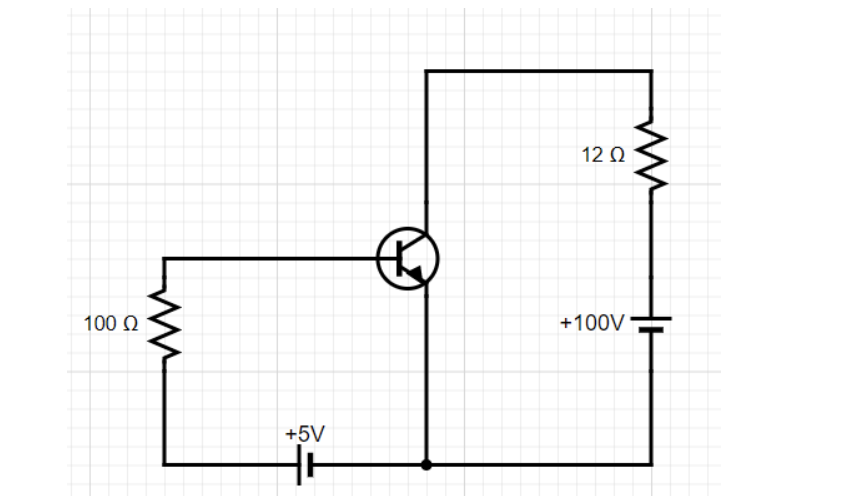 Solved The NPN transistor is working in _____ region in the | Chegg.com