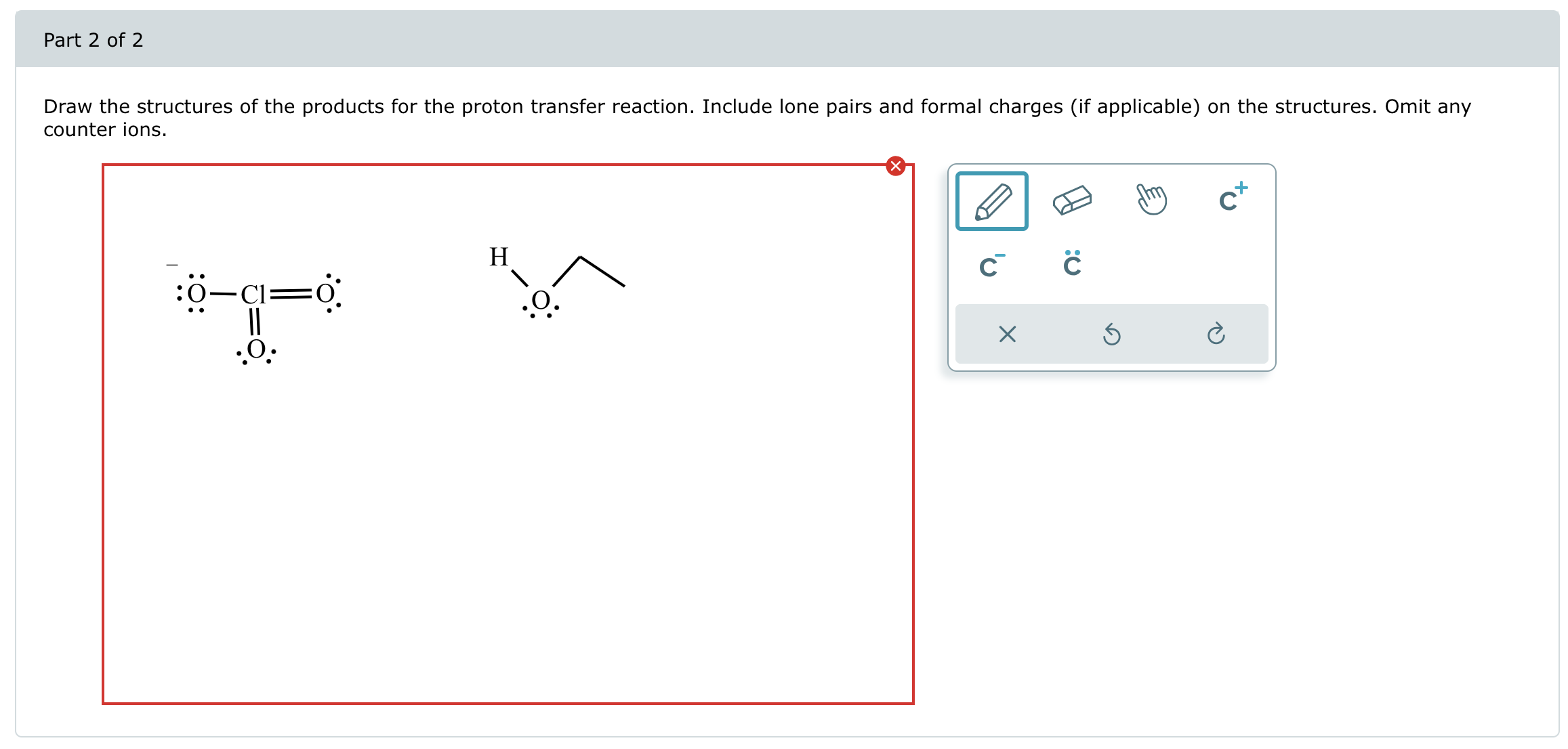 [Solved]: Consider the proton transfer reaction between t