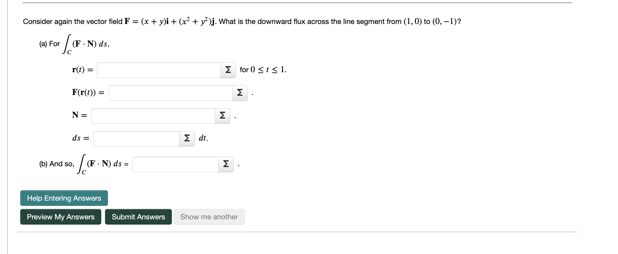 Solved Consider again the vector field F=(x+y)i+(x2+y2)j. | Chegg.com