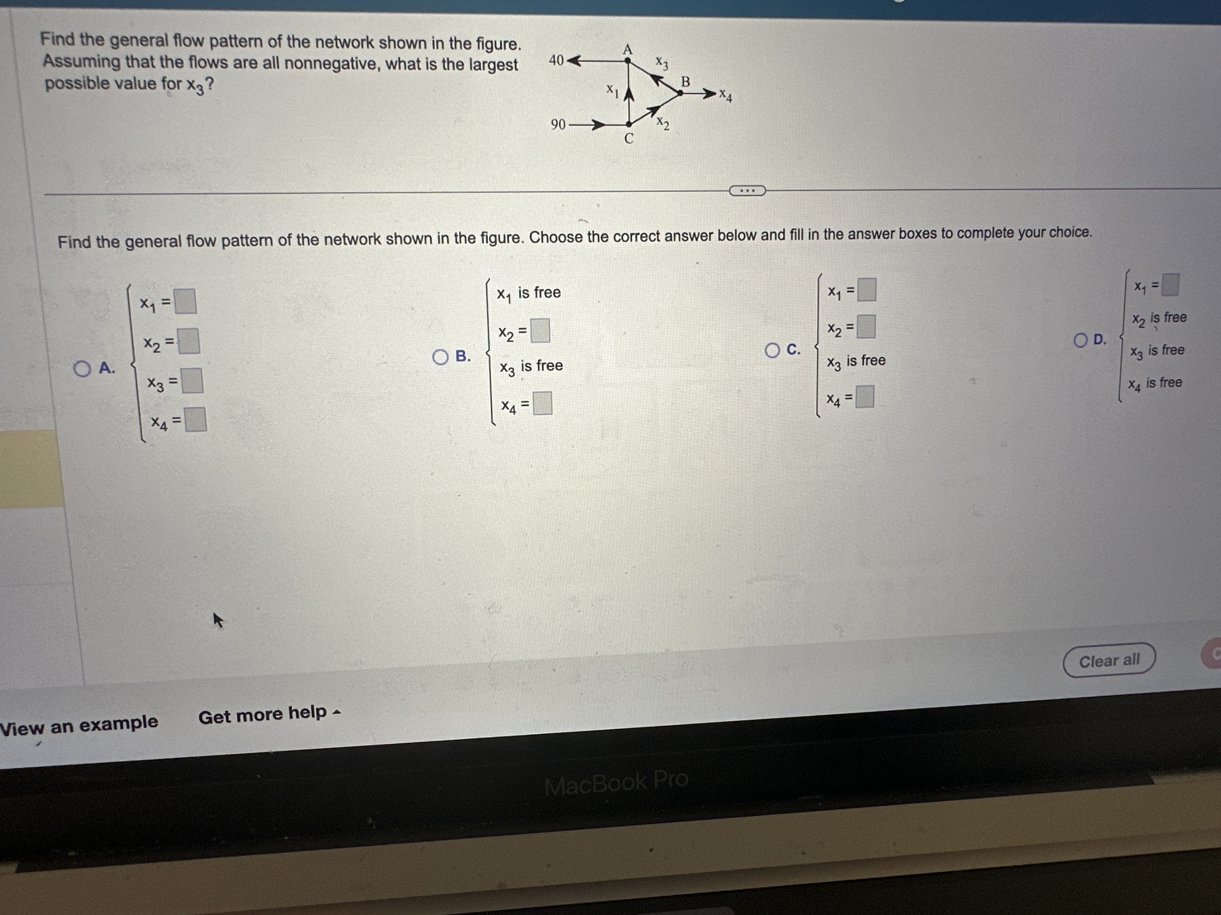 Solved Find the general flow pattern of the network shown in | Chegg.com