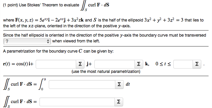 Solved 1 Point Use Stokes Theorem To Evaluate Ll Curl F